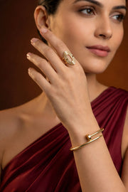 Luxe Lock Cuff with 2 Rings