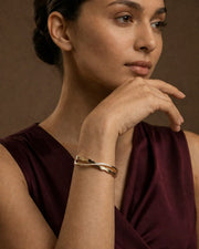 Twin Curve Gold Bracelet