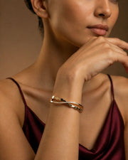 Twin Curve Gold Bracelet