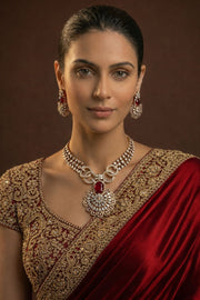 Ruby bloom elegance Necklace Set
