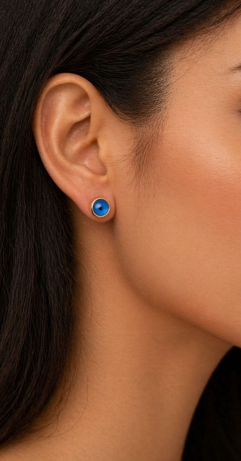 Evil Eye Charm Hoop & Stud Earring Set