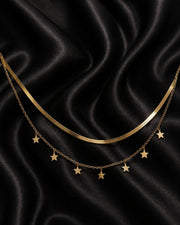 Golden Starlight Layered Necklace