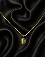 Olive Aura Stone Necklace