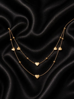 Double Heart Layered Pendant