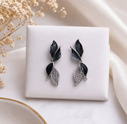 Dewdrop Leaf Stud Earrings