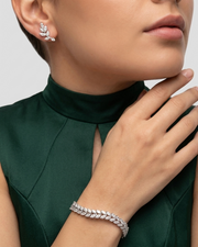 Vine royale bracelet with  crystal vine ear climbers