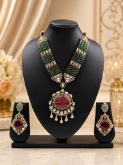 Noor-e-ruby emerald heritage set